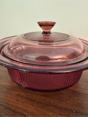 Corningware Plum Glass Casserole with Lid